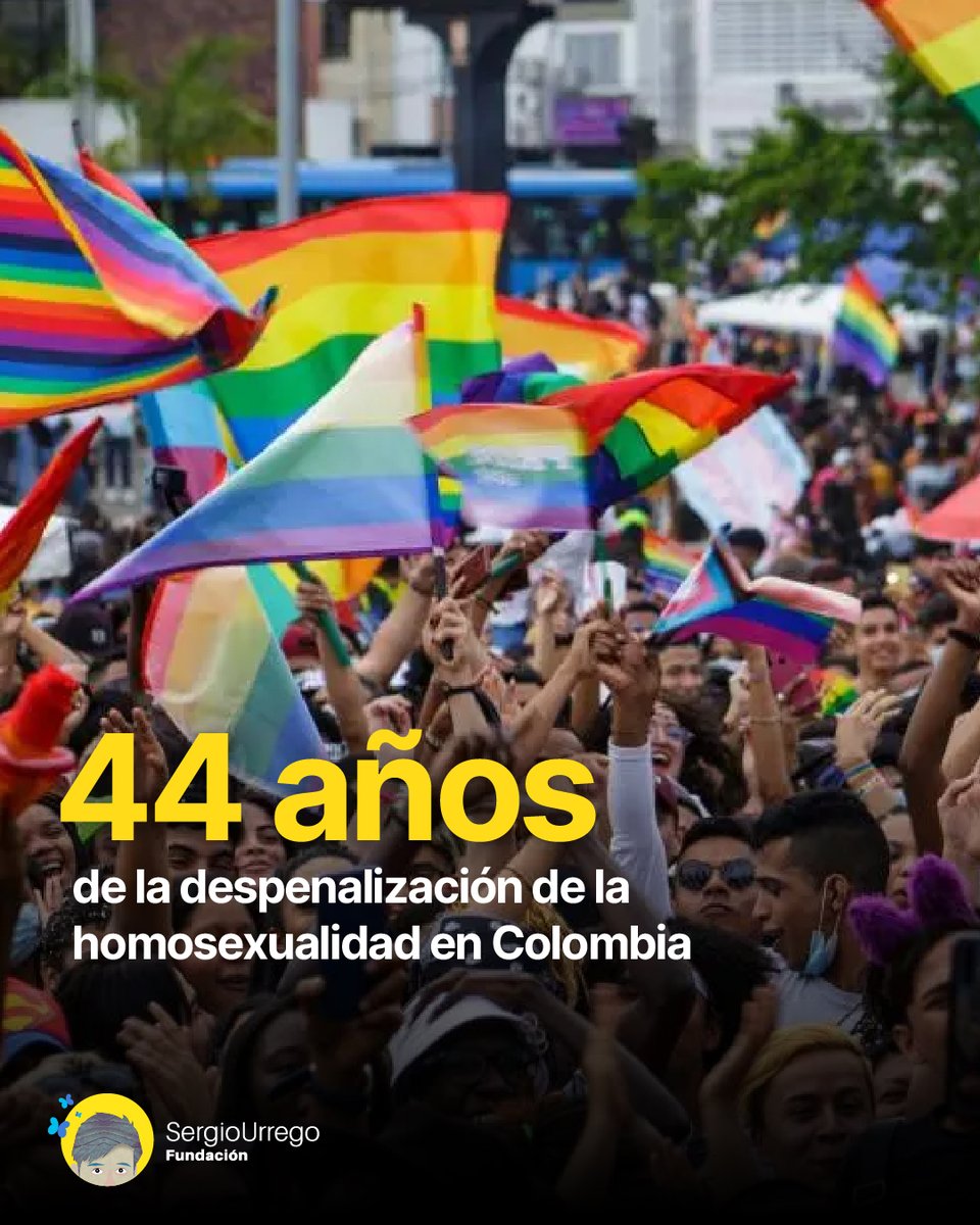 sergiourregoorg's tweet image. 🌈Hace 44 años se despenalizó la homosexualidad en Colombia ✊🏻Un paso histórico hacia la igualdad y el respeto por los derechos humanos. Seguimos trabajando por un futuro inclusivo y libre de discriminación. 💛
#Lgbti #homofobia #gay  #colombia🇨🇴 #bogota #pride🌈❤💛💚💜💙🏳
