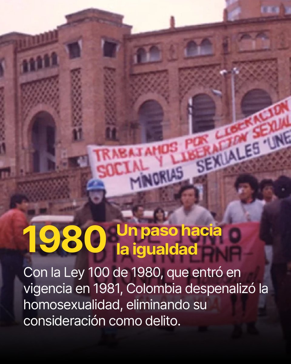 sergiourregoorg's tweet image. 🌈Hace 44 años se despenalizó la homosexualidad en Colombia ✊🏻Un paso histórico hacia la igualdad y el respeto por los derechos humanos. Seguimos trabajando por un futuro inclusivo y libre de discriminación. 💛
#Lgbti #homofobia #gay  #colombia🇨🇴 #bogota #pride🌈❤💛💚💜💙🏳