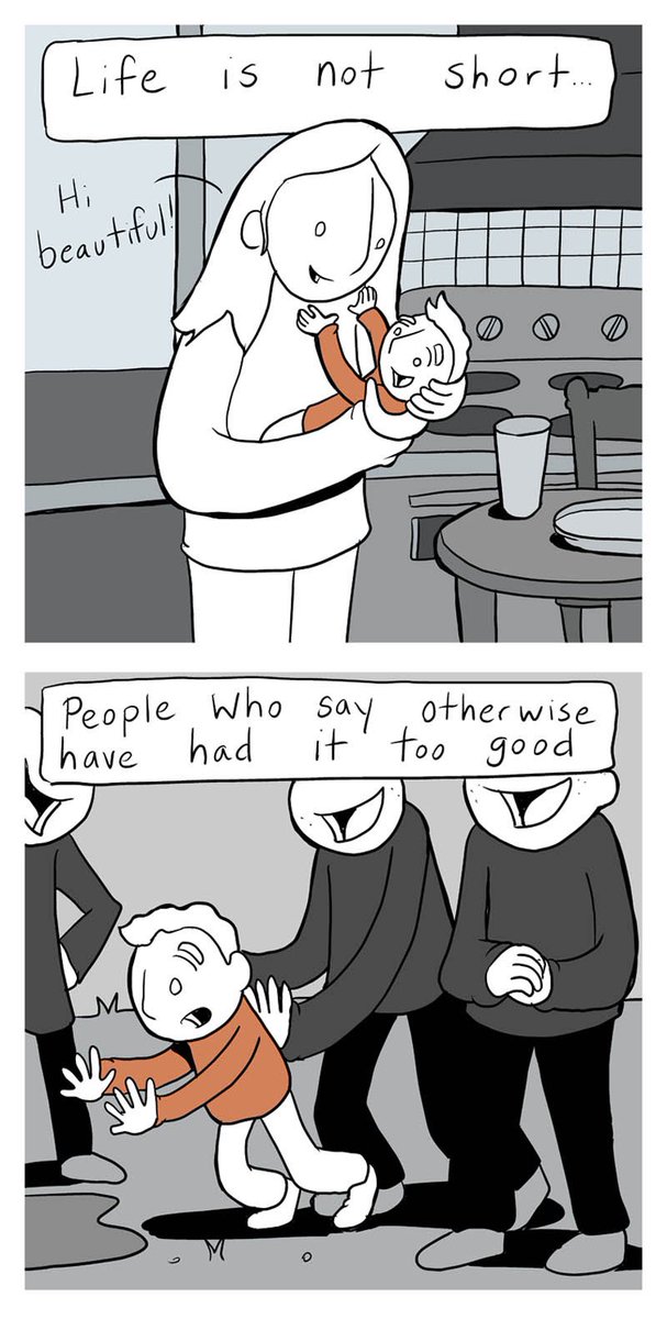 Lunarbaboon's tweet image. Life can feel very long sometimes. Take care of yourself. PLEASE READ FULL COMIC HERE: social.tinyview.com/PUvCgW4DoQb