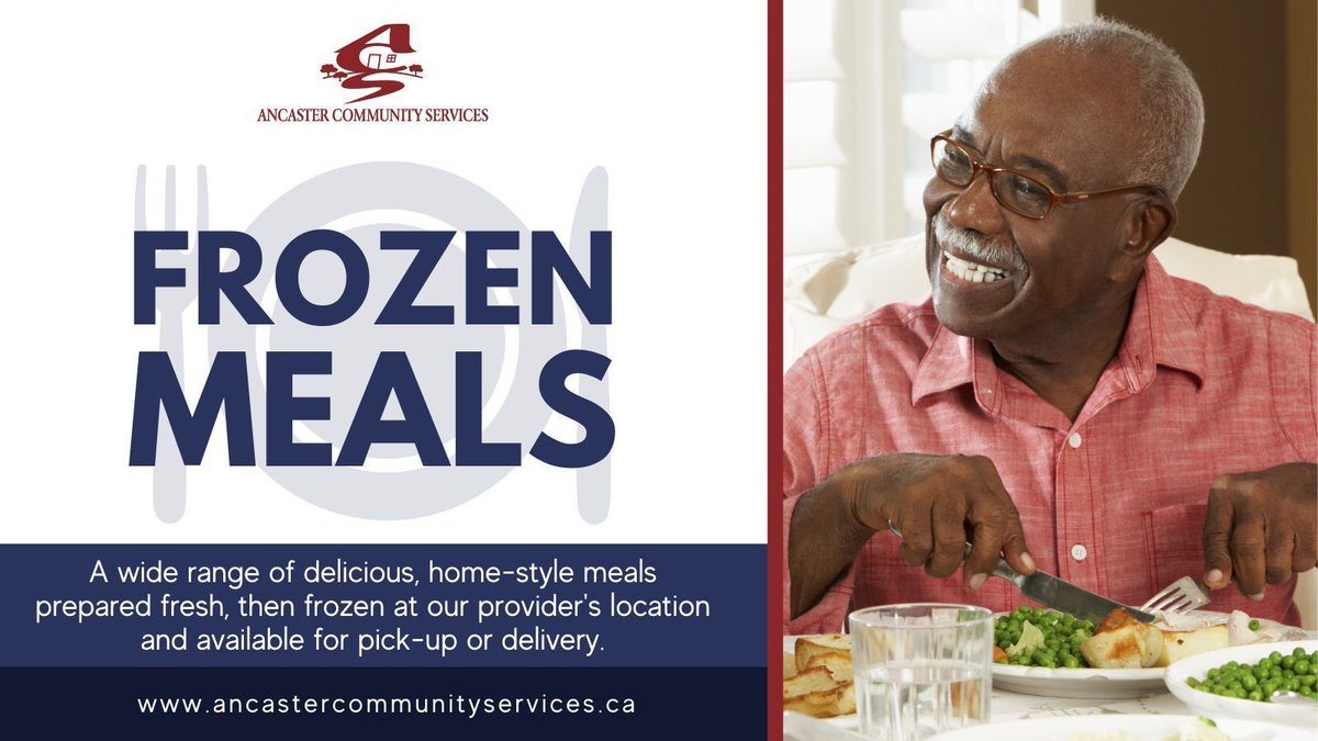 Hey Ancaster! Do you know about our Frozen Meals program? We offer a wide selection of entrees, soups &amp; desserts that are available on a rotating basis at an affordable cost. Visit our website or call us for details!

🌐 buff.ly/43TrZqJ
☎️ 905-648-6675

#AncasterSeniors
