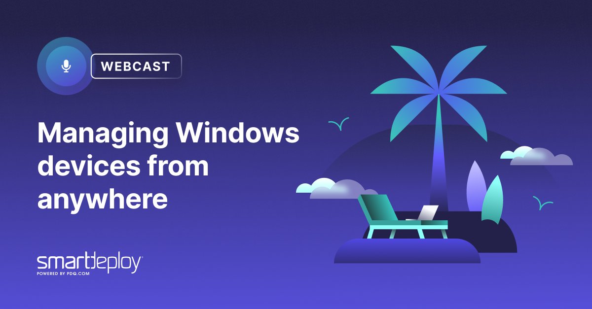 SmartDeploy's tweet image. We love the freedom and flexibility of working from anywhere. But we also love keeping user devices secure and compliant — wherever they are. And that&apos;s why we built SmartDeploy. 😎 

Join us Wed. at 11 a.m. MT to see how easy Windows imaging can be: 

hubs.ly/Q033D_4S0