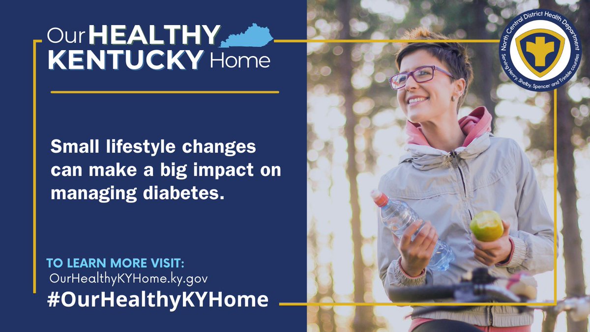 NCDistrict's tweet photo. Living with diabetes? Managing it starts with a healthy, active lifestyle! Small changes like regular exercise, balanced meals, and staying hydrated can make a big difference. Take charge of your health today, one step at a time! #OurHealthyKYHome #NCDHD https://t.co/KP1Y8l1yow