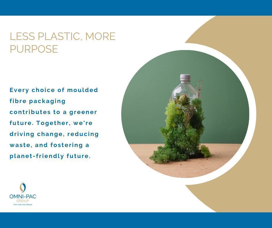 Less plastic, more purpose! Omni-Pac Group is leading the way in reducing plastic waste with our moulded fibre packaging. 🌿💚 

#PlasticFree #EcoWarriors buff.ly/41Ck6H5