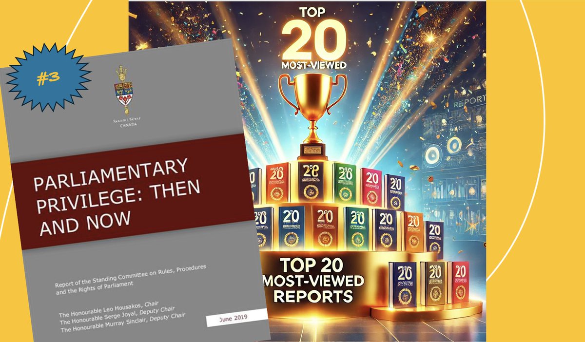 Policy Commons' Top 20 Most-Viewed items of 2024!
# 3 . . . .
Parliamentary Privilege
from Canada Senate Committee Reports
➡️ coilink.org/20.500.12592/2…