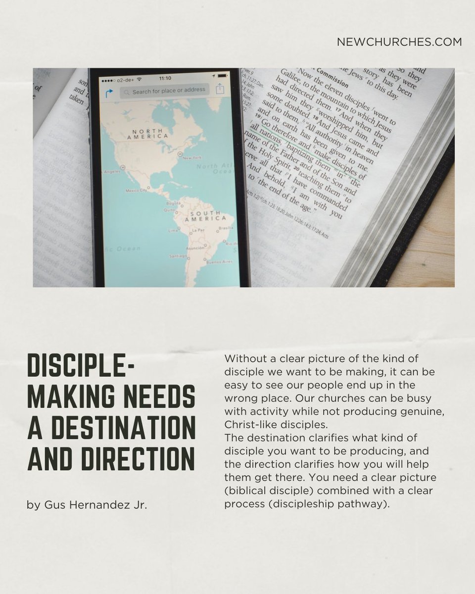 NewChurches's tweet photo. Without a clear picture of the kind of disciple we want to be making, it can be easy to see our people end up in the wrong place. Our churches can be busy with activity while not producing genuine, Christ-like disciples.

New article from @GusHernandezJr: https://t.co/0WwPXcHtsN https://t.co/h7N5D2fMd0