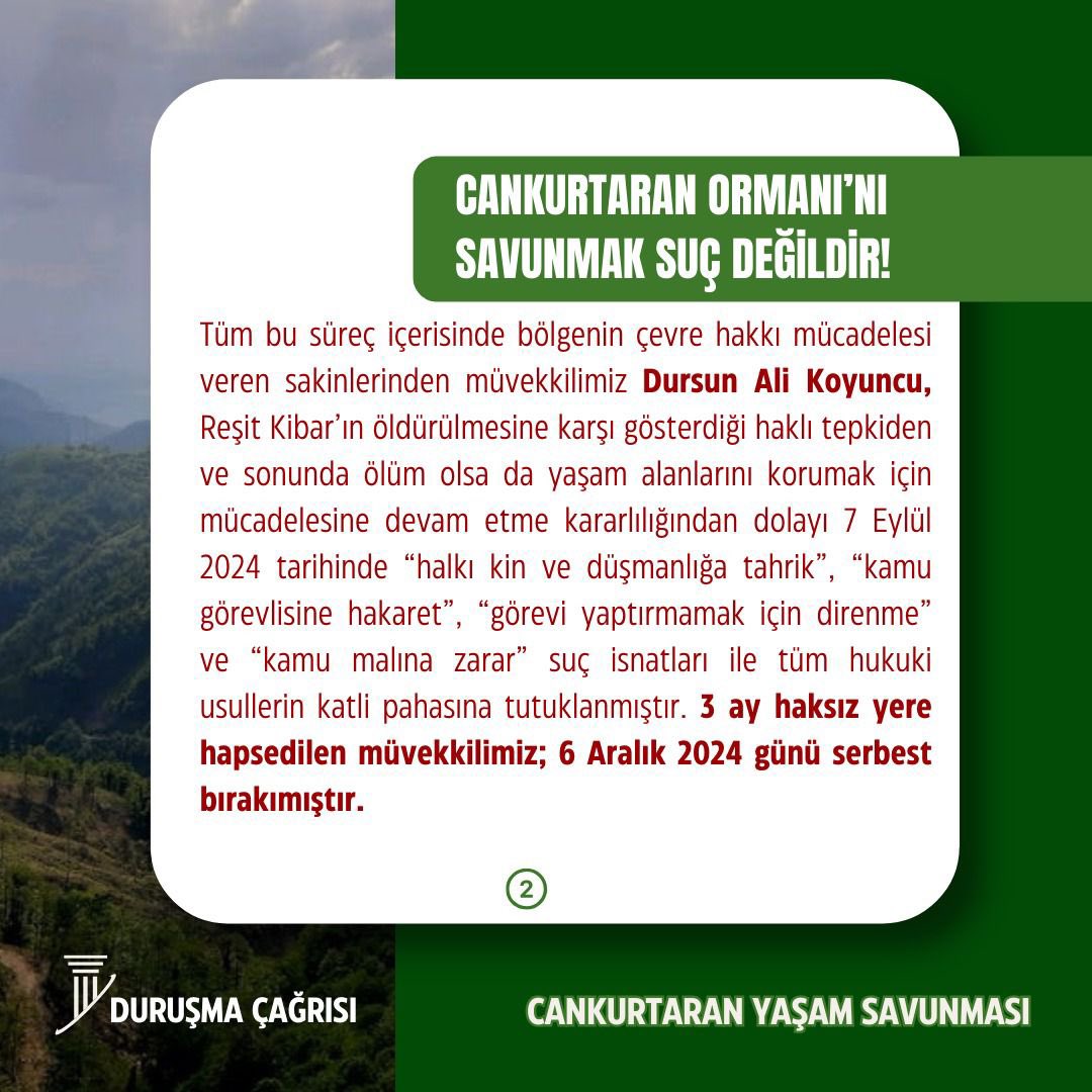 HopaHalkevi's tweet photo. Yaşam alanlarını ve Reşit Kibar’ı katleden çeteleri  ifşa etti��i için 90 gün tutuklu kalan Dursun Ali Koyuncu yoldaşımızın  tutuklu  kaldığı dosyanın ilk duruşmasında Hopa Adliyesinde olacağız. 

🗓️  28 Ocak Salı
⏰ 10.00 
📍 Hopa Adliyesi https://t.co/KrUPQeXKhm
