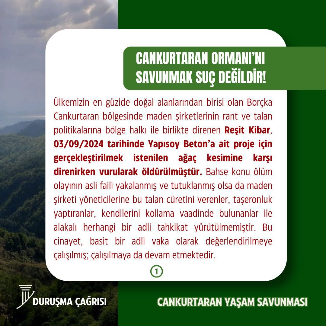 HopaHalkevi's tweet photo. Yaşam alanlarını ve Reşit Kibar’ı katleden çeteleri  ifşa etti��i için 90 gün tutuklu kalan Dursun Ali Koyuncu yoldaşımızın  tutuklu  kaldığı dosyanın ilk duruşmasında Hopa Adliyesinde olacağız. 

🗓️  28 Ocak Salı
⏰ 10.00 
📍 Hopa Adliyesi https://t.co/KrUPQeXKhm
