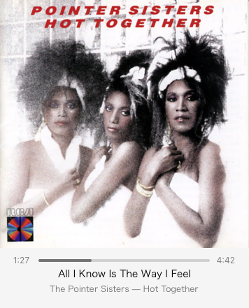 HosonoShotgun's tweet photo. #NowPlaying1986 
#ThePointerSisters 
#HotTogether https://t.co/7sstxqgJtg