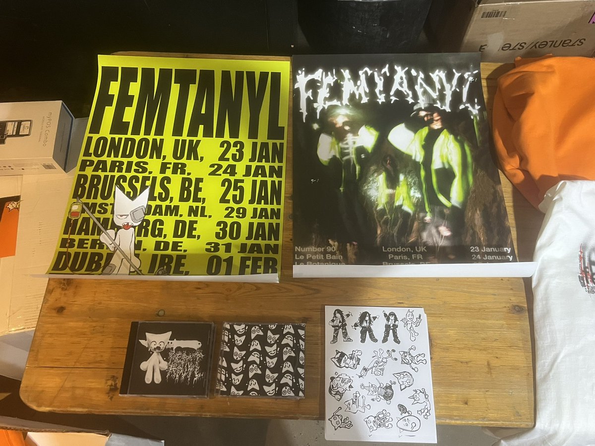 femtanyl EU merch load out 😼😼😼 so so proud of this stuff