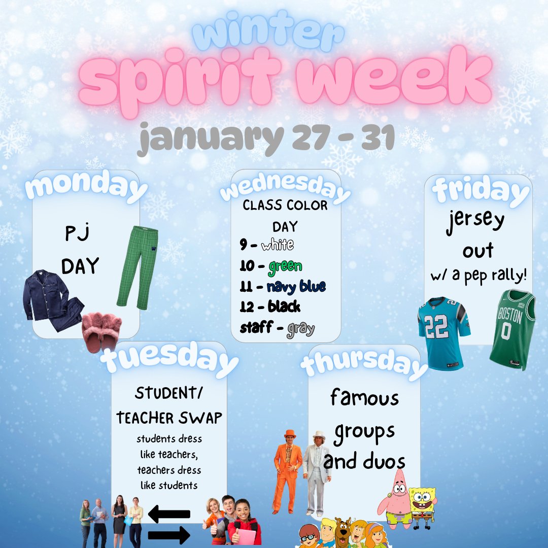 Weddington High School (@weddingtonhsnc) on Twitter photo Hey everyone, Spirit Week is coming up, and it's your chance to show off your school pride in a fun, creative way!Â
<a href="/AGHoulihan/">Andrew G. Houlihan</a> <a href="/UCPSNC/">Union County Public Schools</a> Hey everyone, Spirit Week is coming up, and it's your chance to show off your school pride in a fun, creative way!Â
<a href="/AGHoulihan/">Andrew G. Houlihan</a> <a href="/UCPSNC/">Union County Public Schools</a>