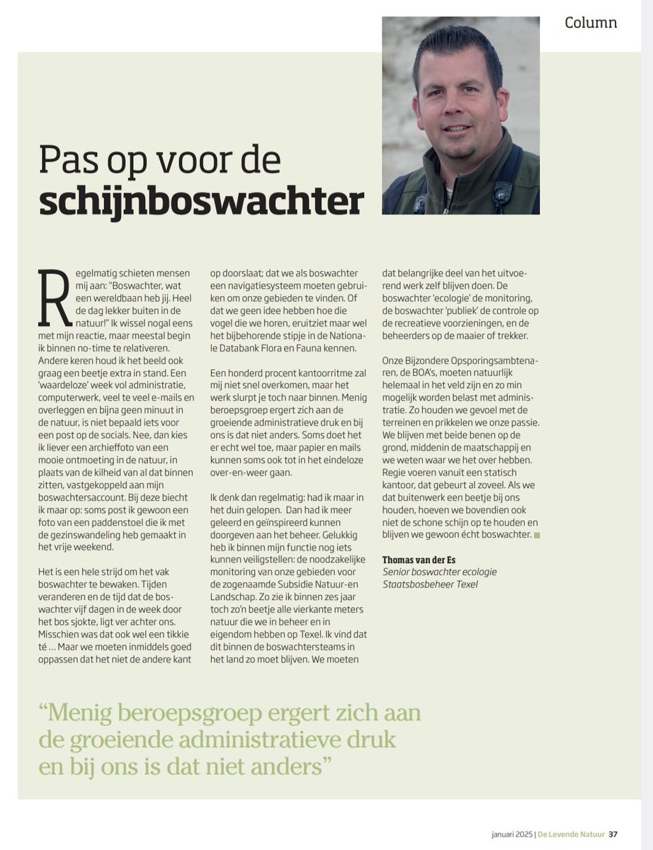 Pas op voor de schijnboswachter..

Mijn column in de nieuwste <a href="/delevendenatuur/">De Levende Natuur</a>

delevendenatuur.nl