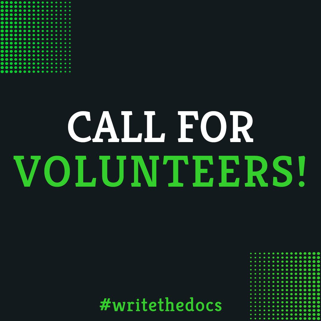 Each year, an awesome group of volunteers join our team to make this conference a success–and have a great time doing it!  

View more at the link below and complete the application today!

writethedocs.org/conf/portland/…

#writethedocs