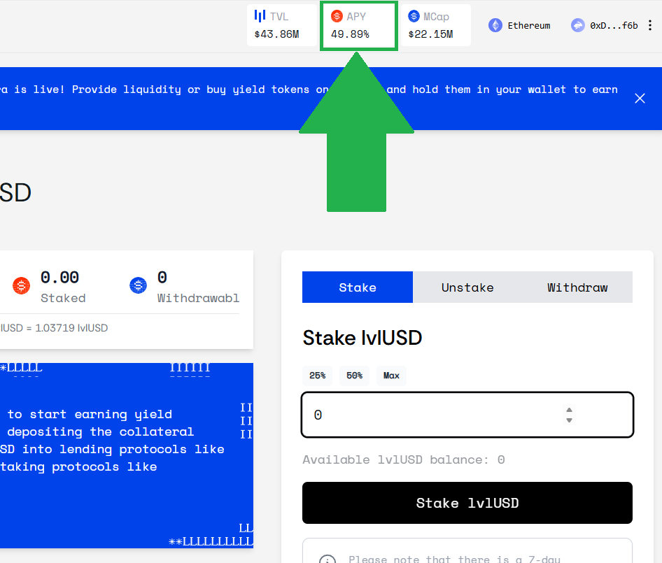 phtevenstrong's tweet photo. We are in the Golden Age of Yield Bearing Stables

It's unbelievable how many stables there are with 15%+ intrinsic yield on the market.

Here's how @levelusd generates FIFTY PERCENT APY.

...But also why it might be 15% soon👇