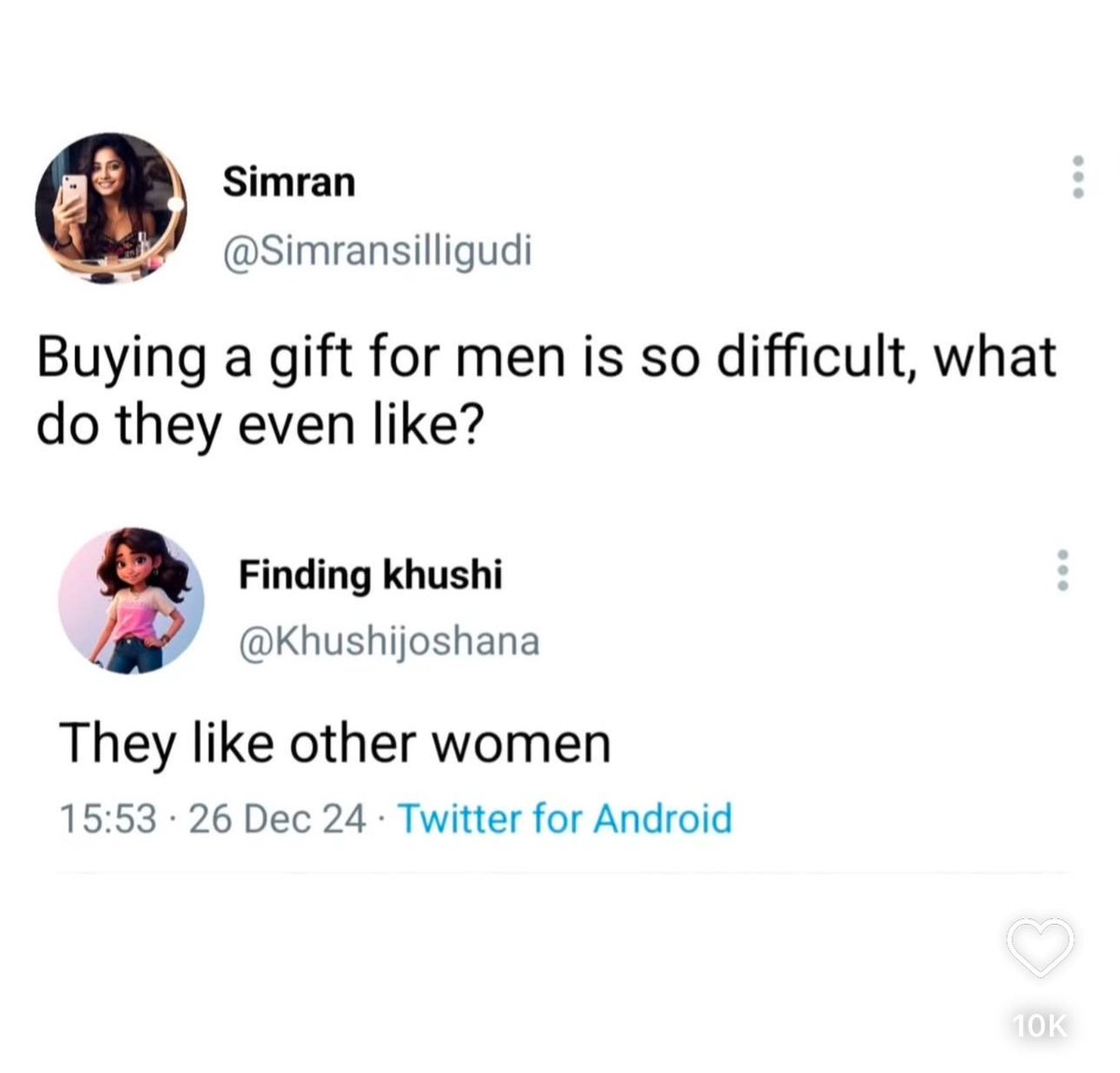 So you know what to bring us?