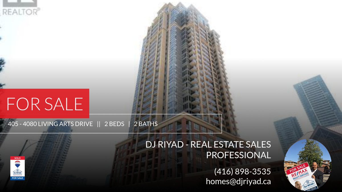 Are you looking for a home in the Mississauga (City Centre) area? If so, check out this listing before it's gone! Give me a call at (416) 898-3535 for more information.

Call me anytime at 416-898-3535
Visit DjRiyad.ca 
Check... homeforsale.at/405_-_4080_LIV…