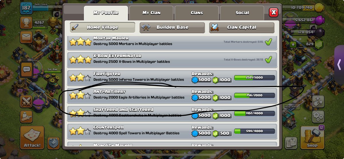someguyImade5's tweet photo. @ClashofClans How am I supposed to do this while the Eagle artillery is gone??? https://t.co/o5QDSBbaQL