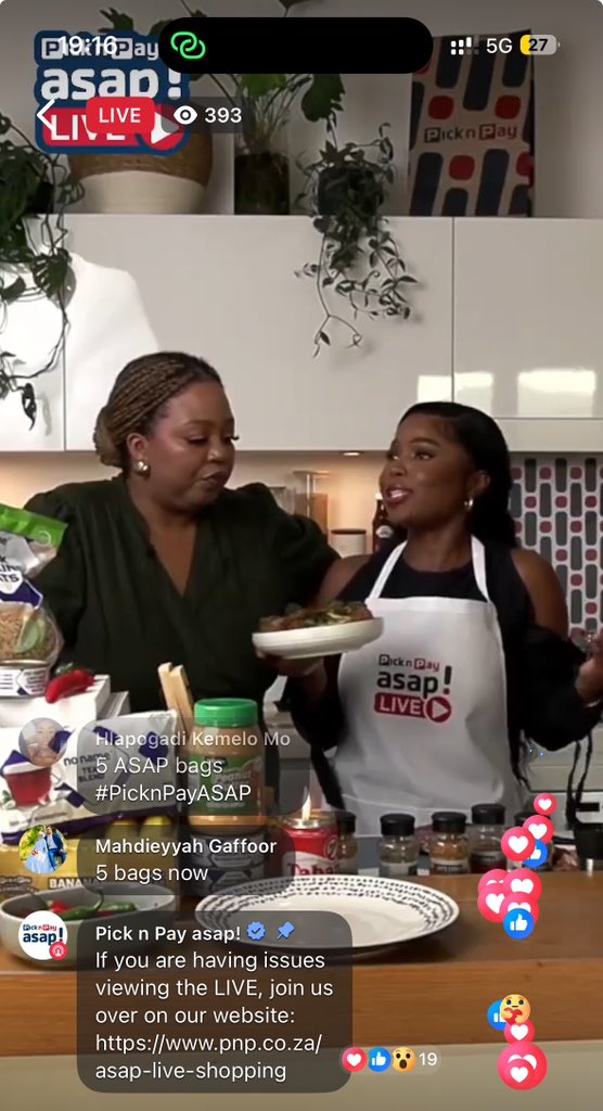 <a href="/NeoNontso/">@dinewithneo</a> looking beautiful via <a href="/picknpayasap/">Pick n Pay asap!</a> live shopping show 😍🫣

Use my code “ HERMAINEJANUD ” for FREE delivery when you checkout from the app 😜

#taptapasap