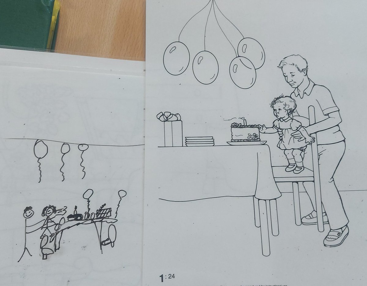 FGH_SLT_NCA's tweet photo. Chris and Faye had a lovely joint session working with a higher level patient with word finding difficulties today, completing a barrier task. Our lovely lady described the pictures with support, whilst one of us drew a picture. Our patient said it was a fun way to do therapy! https://t.co/xiLO7ZEKhm