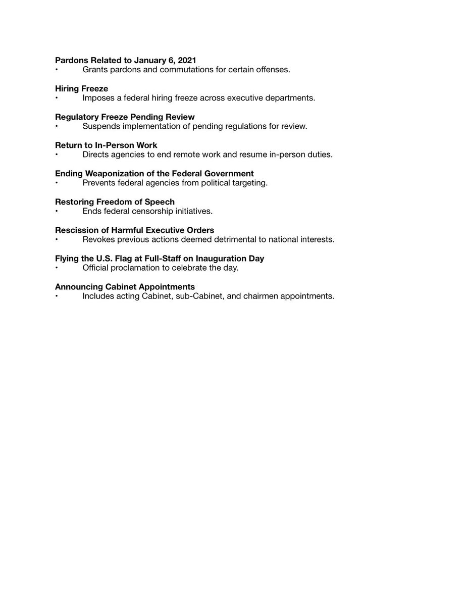Here’s a list of all Presidential Actions thus far. It took a while to compile the list and would be grateful for a share and/or a like 🙂 #presidentialactions #executiveorders