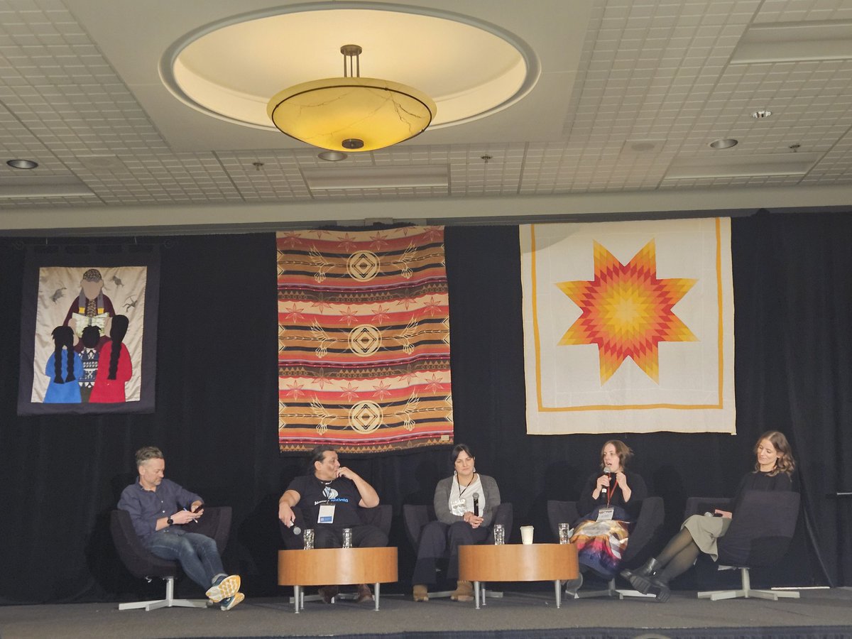 Listening to leaders from <a href="/NativeBio/">Native BioData Consortium</a> sharing at <a href="/FNHSSM/">First Nations Health & Social Secretariat of MB</a> data and research Gathering!