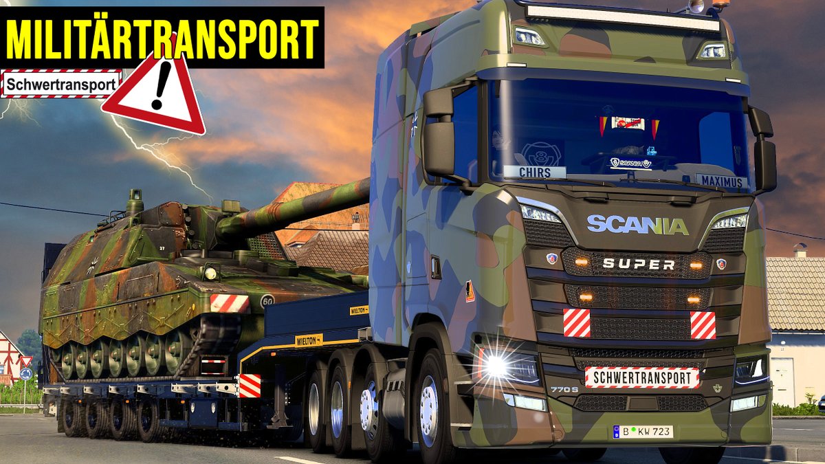 maximus003ix's tweet photo. ETS2 Militärtransport: 55 Tonnen Panzerhaubitze 2000 I Rheinland Map
▶️ https://t.co/HMHeNteYBg

@SCSsoftware  @ScaniaGroup  @bundeswehrInfo  @YouTube 

#ETS2 #EuroTruckSimulator2 #simulator #BestCommunityEver #gaming #trucks #trucking #Steam #youtube
#scania #v8 #bundeswehr https://t.co/ISviC6aPIt