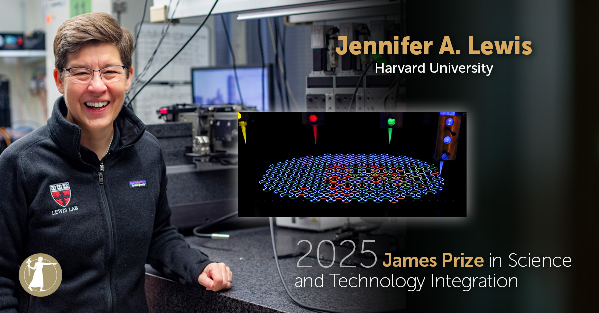 National Academy of Engineering (@thenaeng) on Twitter photo NAE member Jennifer A. Lewis, <a href="/Harvard/">Harvard University</a>, has won the 2025 <a href="/theNASciences/">National Academy of Sciences</a> James Prize in Science and Technology Integration for pioneering contributions to the programmable assembly of soft functional, structural, and biological materials! ow.ly/nQFB50ULSnz <a href="/JenniferALewis1/">Jennifer A. Lewis</a> NAE member Jennifer A. Lewis, <a href="/Harvard/">Harvard University</a>, has won the 2025 <a href="/theNASciences/">National Academy of Sciences</a> James Prize in Science and Technology Integration for pioneering contributions to the programmable assembly of soft functional, structural, and biological materials! ow.ly/nQFB50ULSnz <a href="/JenniferALewis1/">Jennifer A. Lewis</a>