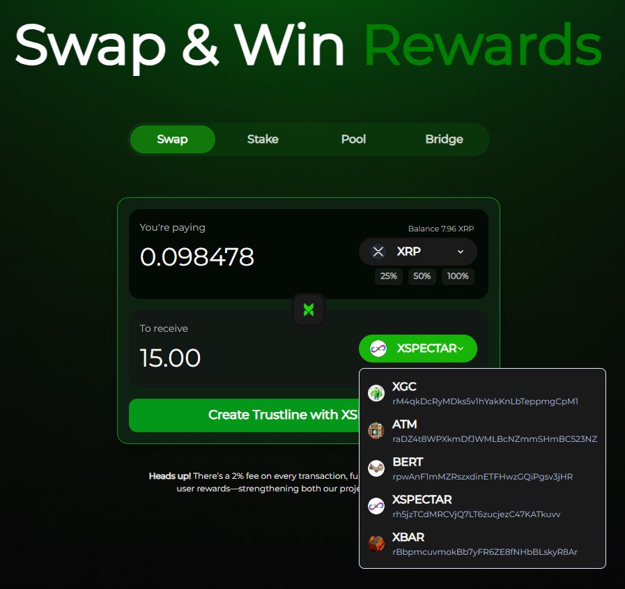 🚀 New #MemeCoins Added on #XGCSwap! 🚀
 We're excited to welcome, <a href="/ATM_xrpl/">AllTheMoney</a>, <a href="/thebertcoin/">Bert the Bird</a>, <a href="/xSPECTAR/">xSPECTAR ™</a>, and <a href="/XbarXRPL/">XBAR</a> to the #XGCSwap platform! 

Now you can swap with speed your favorite #tokens and unlock new opportunities in the world of #XRPL.

💡 Here's the best part: By