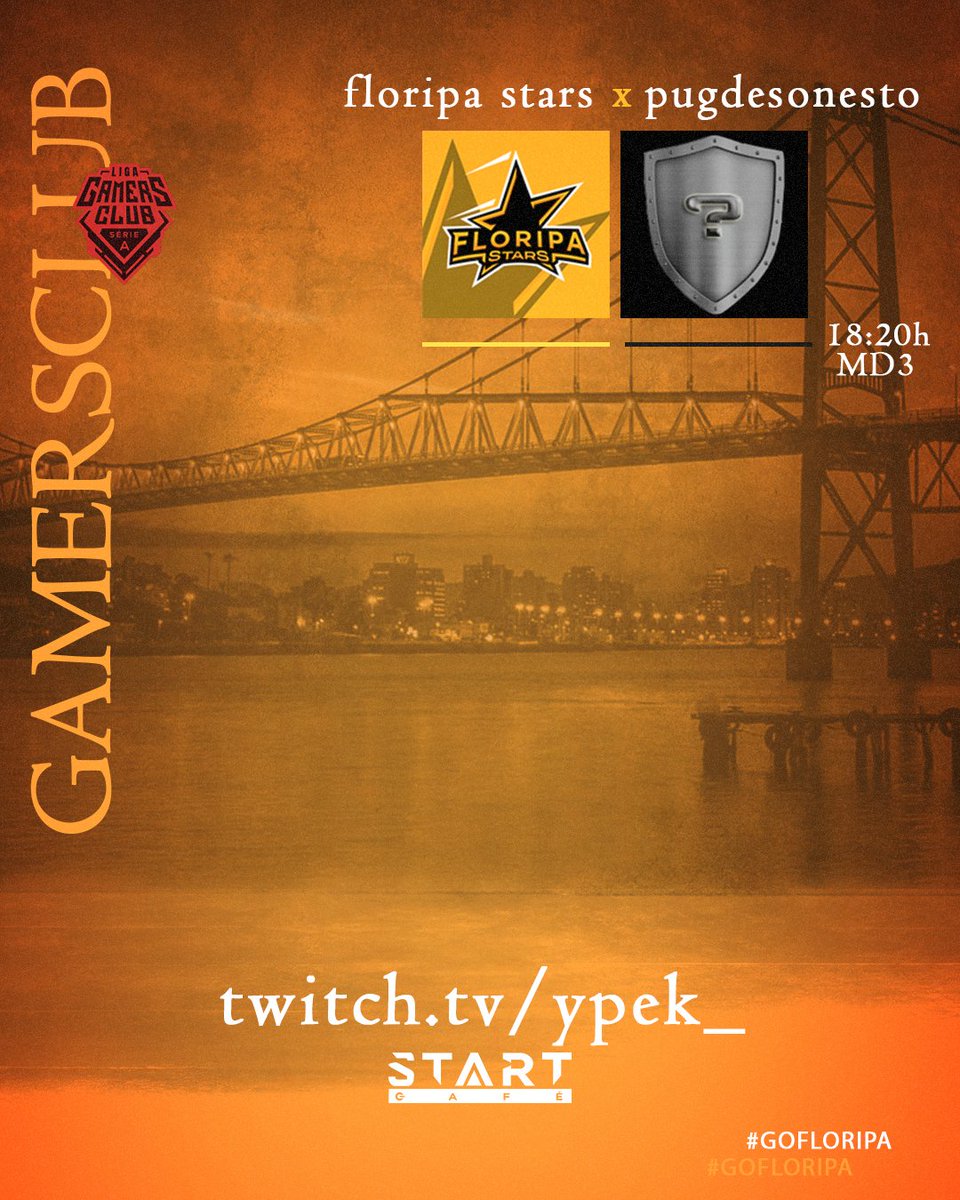 FloripaStars's tweet photo. ⭐️SÉRIE A DAY🌟
Hoje jogamos uma md3 contra a @pugdesonesto ás 18:20h pela @GamersClubCS Série A, Vamos com tudo para buscar a vitória! 💛🖤
Não perca nada, acompanhe AO VIVO e torça com a gente, já manda seu #GOFLORIPA.
https://t.co/R4mte5wrxn https://t.co/6lc6eyYamV