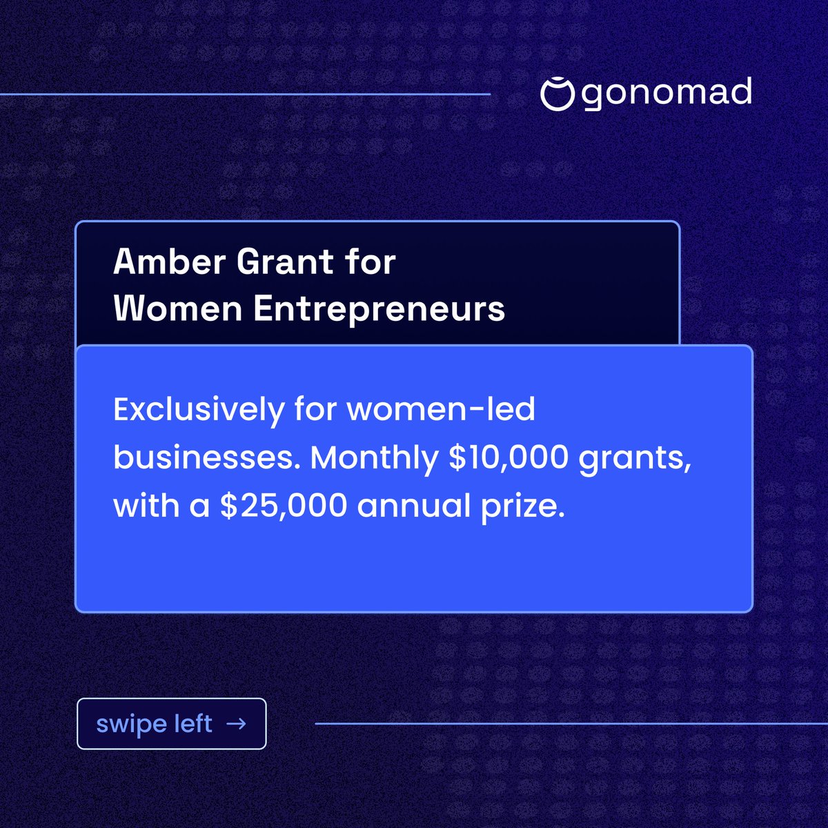 gonomadHQ's tweet photo. Save this post to revisit these funding opportunities and follow us for more expert tips and resources to help your business thrive!
#GoNomad #WithGoNomad
#entrepreneurs https://t.co/WabeBdo5Iu