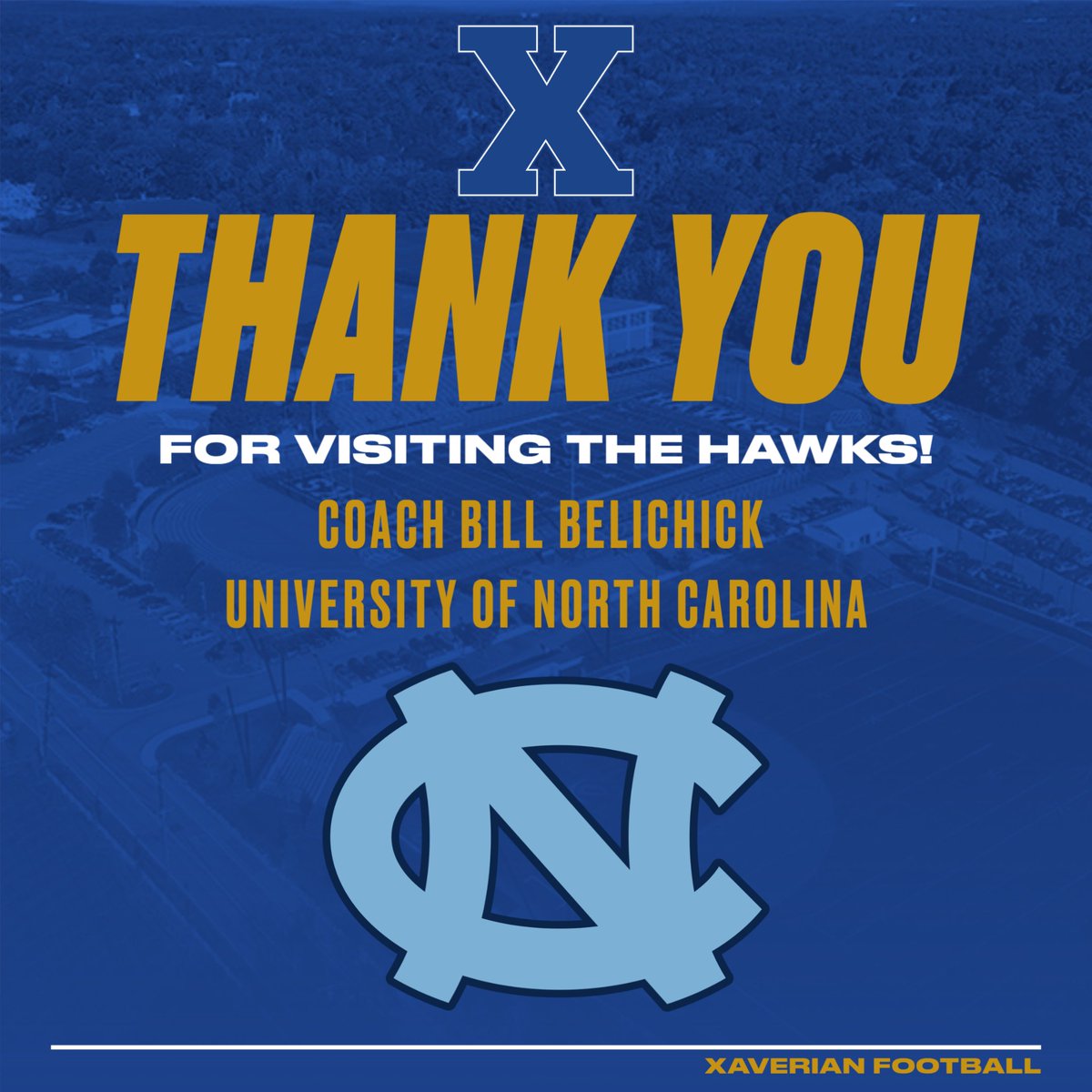 Xaverian Football (@xbhs_football) on Twitter photo Thank you to the legendary <a href="/Belichick_B/">Bill Belichick</a> for stopping by Clapboardtree St to visit with our Hawks!
<a href="/BlaylockAndrew/">Andrew Blaylock</a> <a href="/UNCFootball/">Carolina Football</a> <a href="/Xaverian_Hawks/">Xaverian Hawks</a> <a href="/XBHS/">Xaverian Brothers HS</a> Thank you to the legendary <a href="/Belichick_B/">Bill Belichick</a> for stopping by Clapboardtree St to visit with our Hawks!
<a href="/BlaylockAndrew/">Andrew Blaylock</a> <a href="/UNCFootball/">Carolina Football</a> <a href="/Xaverian_Hawks/">Xaverian Hawks</a> <a href="/XBHS/">Xaverian Brothers HS</a>
