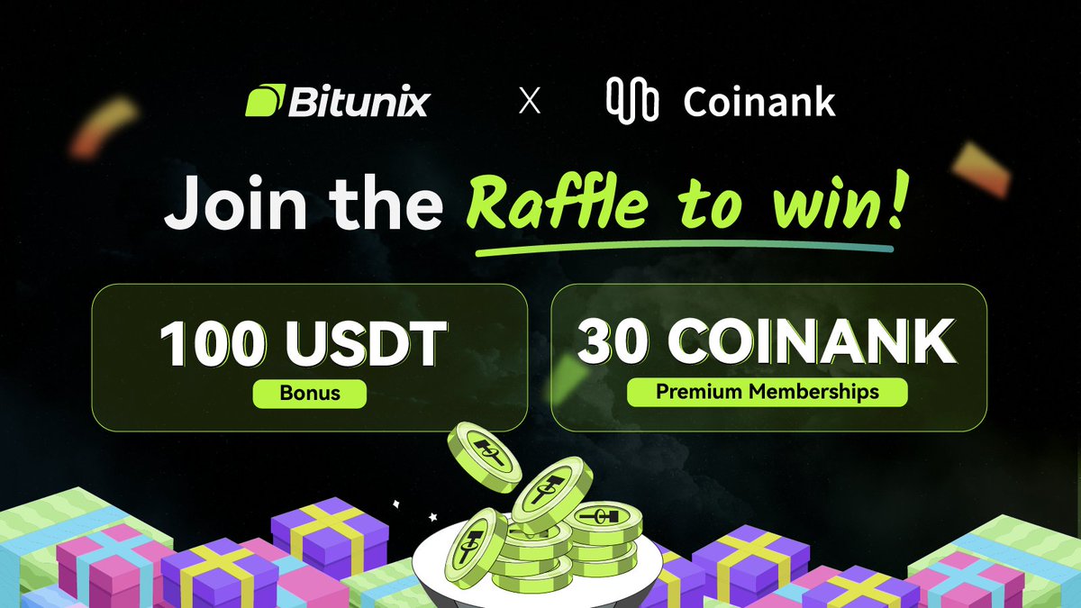 BitunixOfficial's tweet photo. 🚨 New Partnership Alert! 🚨

🎉 Bitunix x Coinank bring you an exciting Raffle!

🎁 Prizes:
💸 100 USDT Bonus from Bitunix
⭐ 30 Coinank Premium Memberships

👉 How to join:
1️⃣ Follow @BitunixOfficial & @coinank 
2️⃣ Join https://t.co/Am9vhxSO7y & https://t.co/d19BDK1SBA
3️⃣ Like & RT
 
⏳ 3 DAYS LEFT ⏳ Don’t miss out!