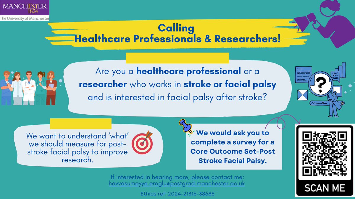 Facial Palsy After Stroke (@facialpalsyuom) on Twitter photo π’ Calling Healthcare Professionals & Researchers!
π Help us develop a core outcome set for post-stroke facial palsy.
βοΈYour expertise would be invaluable!βοΈ
βοΈ Take part in the first round Delphi survey: qualtrics.manchester.ac.uk/jfe/form/SV_3yβ¦
π Please retweet π
#poststrokefacialpalsy π’ Calling Healthcare Professionals & Researchers!
π Help us develop a core outcome set for post-stroke facial palsy.
βοΈYour expertise would be invaluable!βοΈ
βοΈ Take part in the first round Delphi survey: qualtrics.manchester.ac.uk/jfe/form/SV_3yβ¦
π Please retweet π
#poststrokefacialpalsy