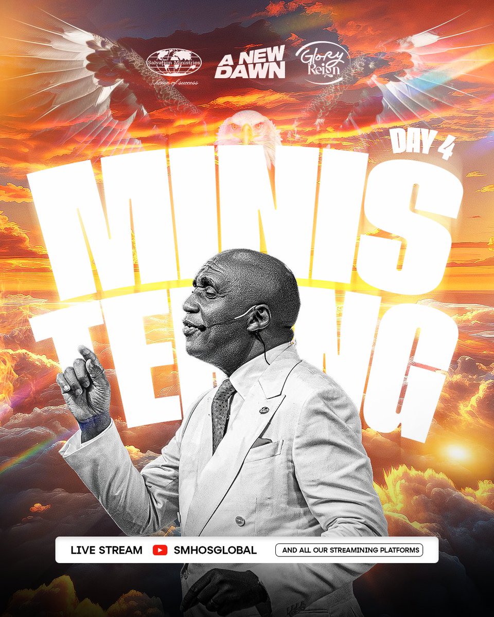 smhosglobal's tweet photo. Day 4 of Glory Reign 2025 

Ministering:
Pst. David Ibiyeomie 

#Day4 #GloryReign2025 #ANewDawn https://t.co/JlDhGlhsaY