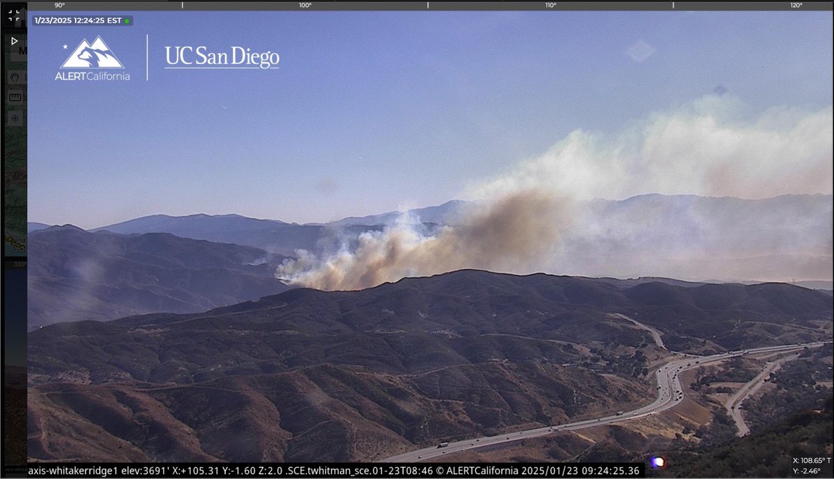CaliFireTracker's tweet photo. #HugesFire 4 LATS, 4 type 1 helicopters have been requested by air attack. https://t.co/jq979Ej7BD