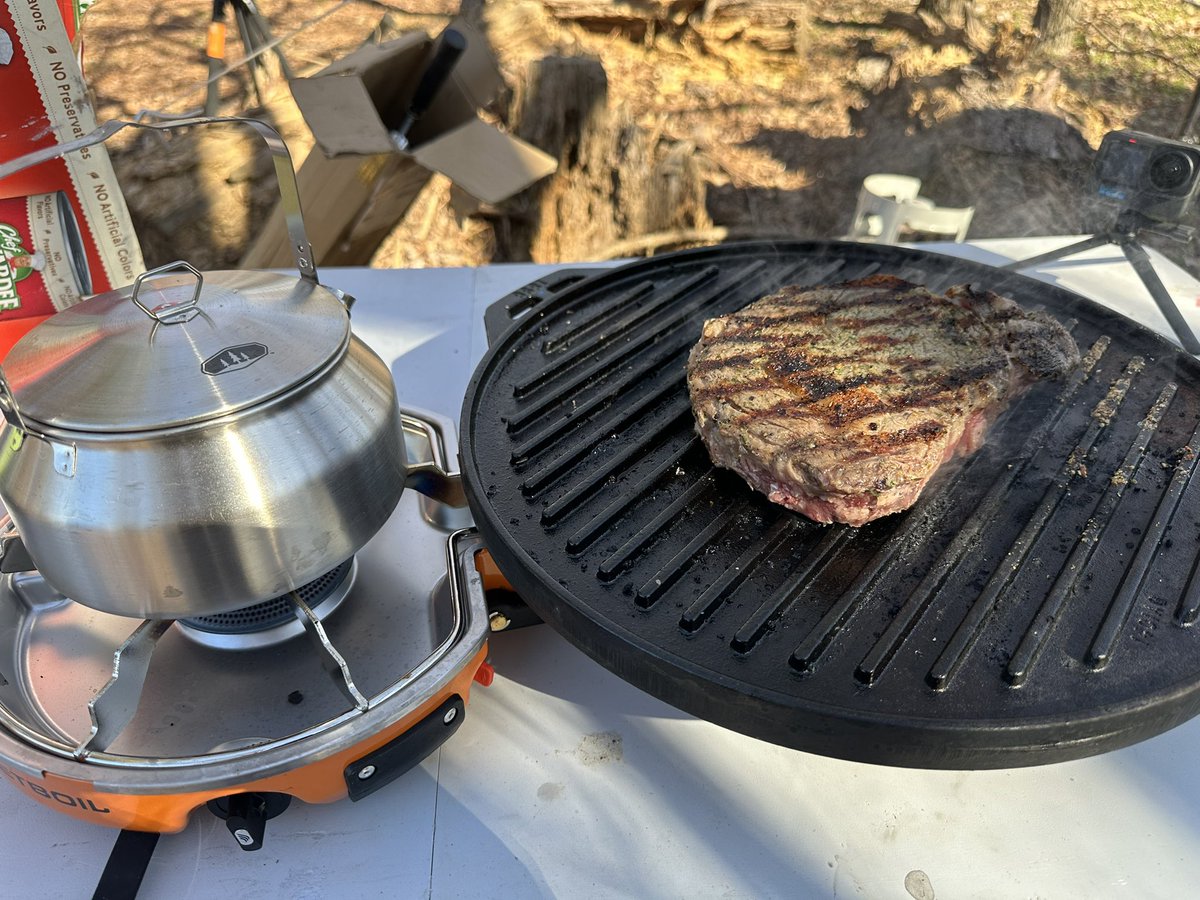 Steak.  Breakfast of champions!