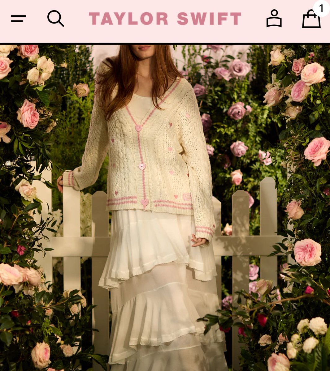 🛍️| New “Lover” cardigan available now on Taylor's store!