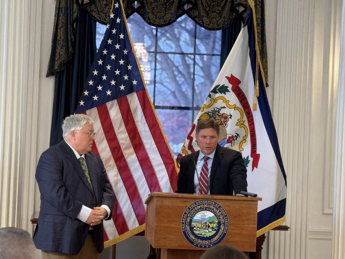 WVaChamber's tweet photo. This is a great day for the economy of West Virginia! For a long time, our state has needed a data-driven approach to improving our state's economic competitiveness. We're enthusiastic about Governor @MorriseyWV's approach to tackling this issue. https://t.co/Dp3Y4Wf0cK