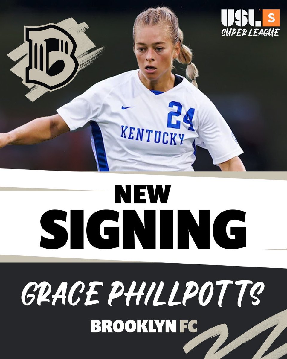 GainbridgeSL's tweet photo. Adding a 𝙒𝙞𝙡𝙙𝙘𝙖𝙩 to the mix 😼🔵

@_BrooklynFCw has signed @UKWomensSoccer alum @gracephillpotts! ✍️

➡️ https://t.co/lO22c58rqs https://t.co/TVW1m0UcaY