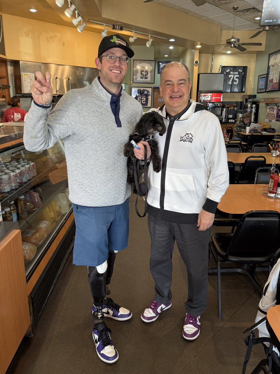 You know it’s going to be a great day when it begins with breakfast with TCU legend Bram Kohlhausen!