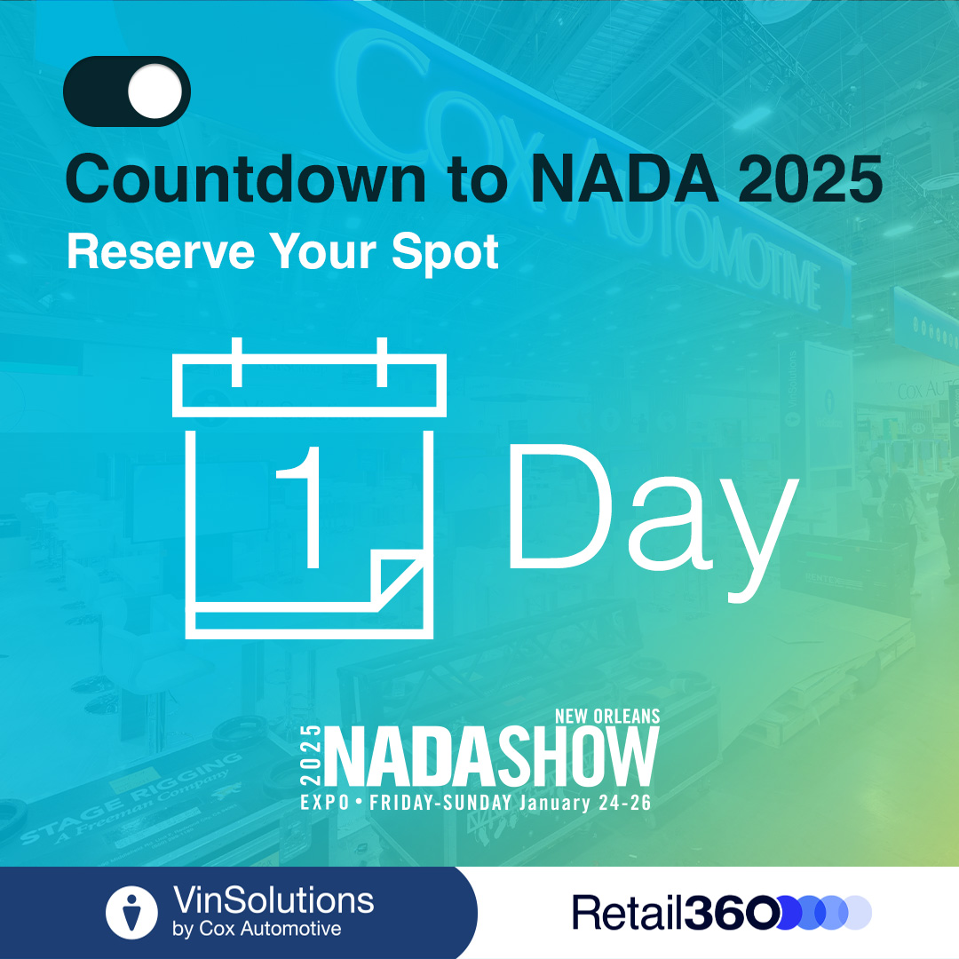 The NADA show floor opens tomorrow, come see us at booth #2726 in the Cox Automotive Inc. village to learn how you can leverage Predictive Insights to identify shoppers’ next moves and close deals faster. Schedule your demo ahead of time: cox.auto/uhZra