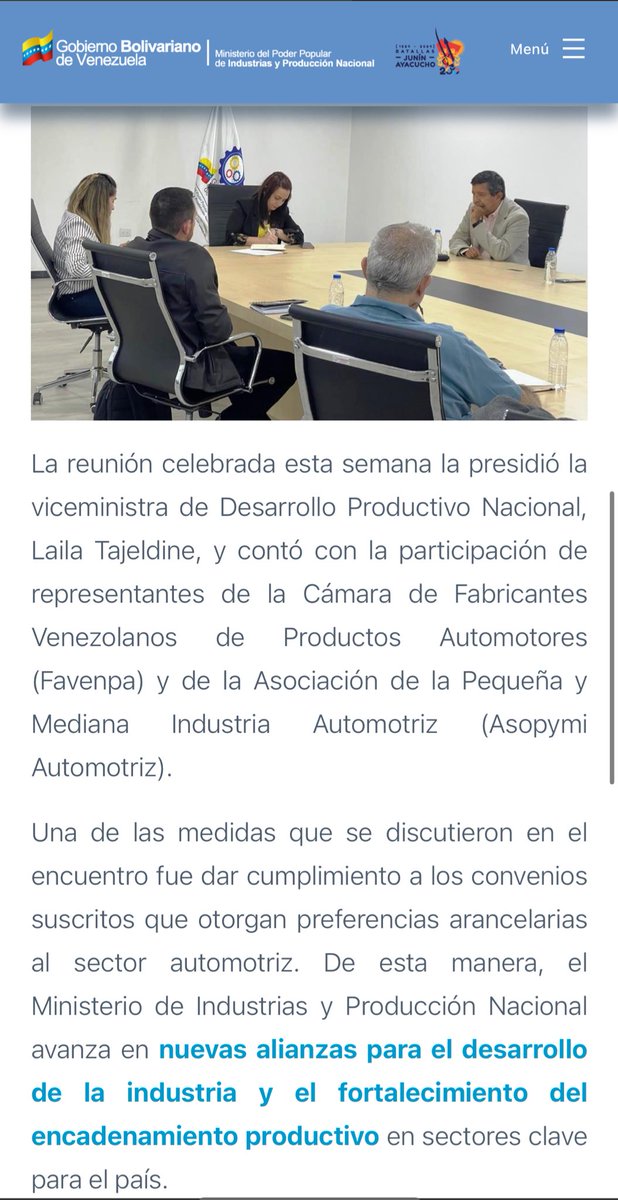 Ministerio de Industrias impulsa proceso de sustitución de importaciones en sector automotriz.

MPPIPN.- Autoridades del Ministerio del Poder Popular de Industrias y Producción Nacional celebraron una reunión con representantes del sector automotriz. El objetivo fue acordar