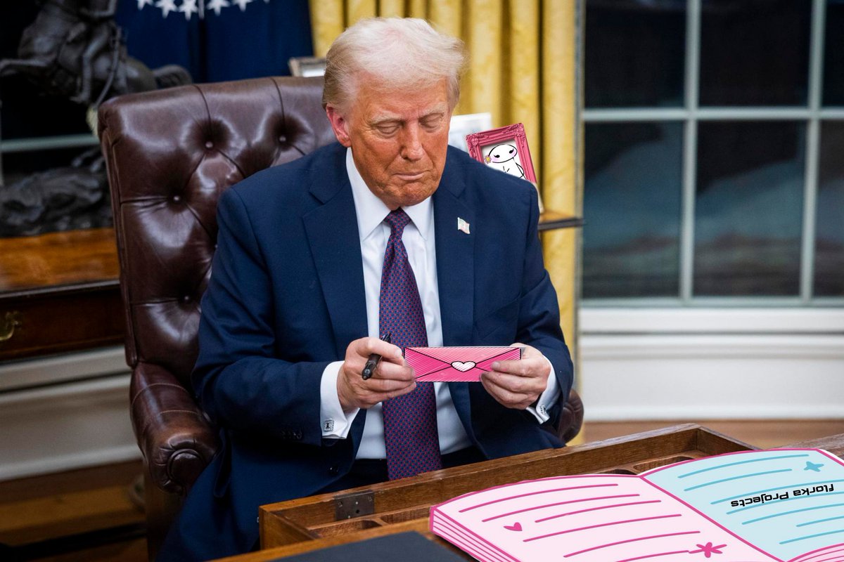 AlLeuu's tweet photo. Mr. President @realDonaldTrump, analyzing the projections of future projects related to our Crypto @Florka_meme
Will our Mr. President invest?
 We will know in the future!
And are you already in?
Smart Contrac #solanared
CRW5ZXVSjwkXM8VtwF8qdcGJZXHaGtvV3VPBRWMKpump https://t.co/v1FnaFoLfN