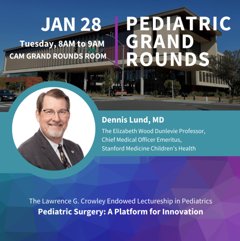 Stanford Pediatrics (@stanfordpeds) on Twitter photo Join <a href="/StanfordChild/">Stanford Children's</a> CMO emeritus Dr. Dennis Lund for a session to learn about the origins & evolution of US pediatric surgery & explore how future technology & innovation may lead to simplification, minimization, or even elimination of the need for certain surgical interventions. Join <a href="/StanfordChild/">Stanford Children's</a> CMO emeritus Dr. Dennis Lund for a session to learn about the origins & evolution of US pediatric surgery & explore how future technology & innovation may lead to simplification, minimization, or even elimination of the need for certain surgical interventions.