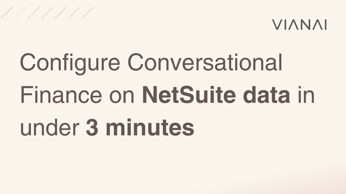 VianaiSystems's tweet photo. 📣 Get more value from your NetSuite data with Conversational Finance. 📣 

⚡ Ask questions directly to raw financial data.
⚡ No technical expertise required.
⚡ Start asking questions to financial data in less than 3 minutes.

The future of finance is here - read more: https://t.co/wAoNW0D1vq