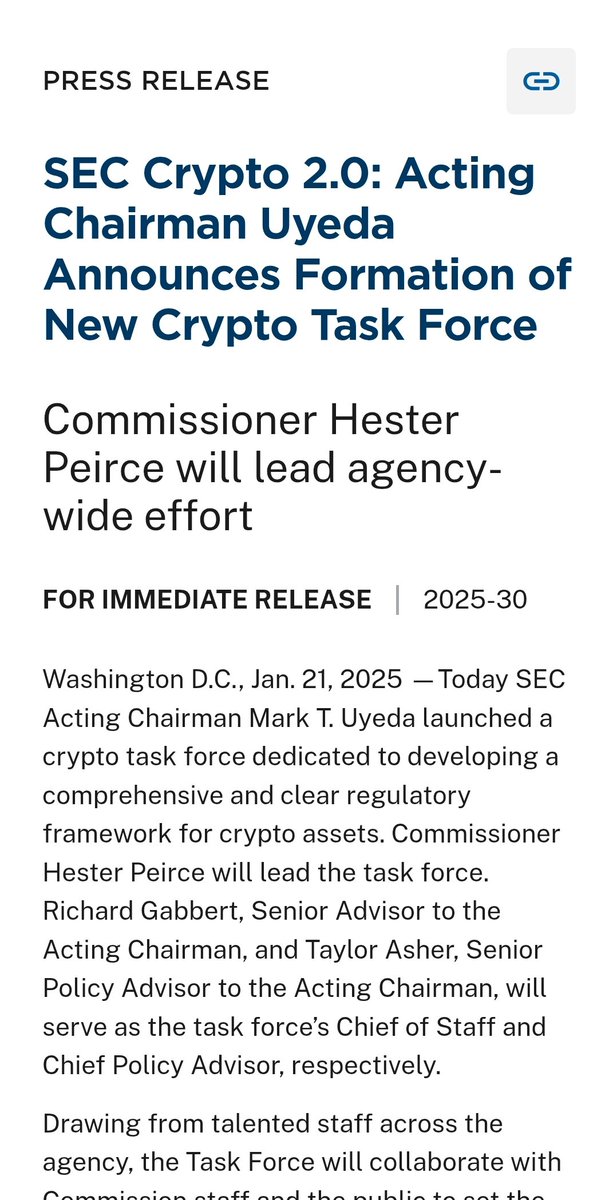 MeneerMetEer's tweet image. Let&apos;s go!
#CryptoTaskForce 

sec.gov/newsroom/press…