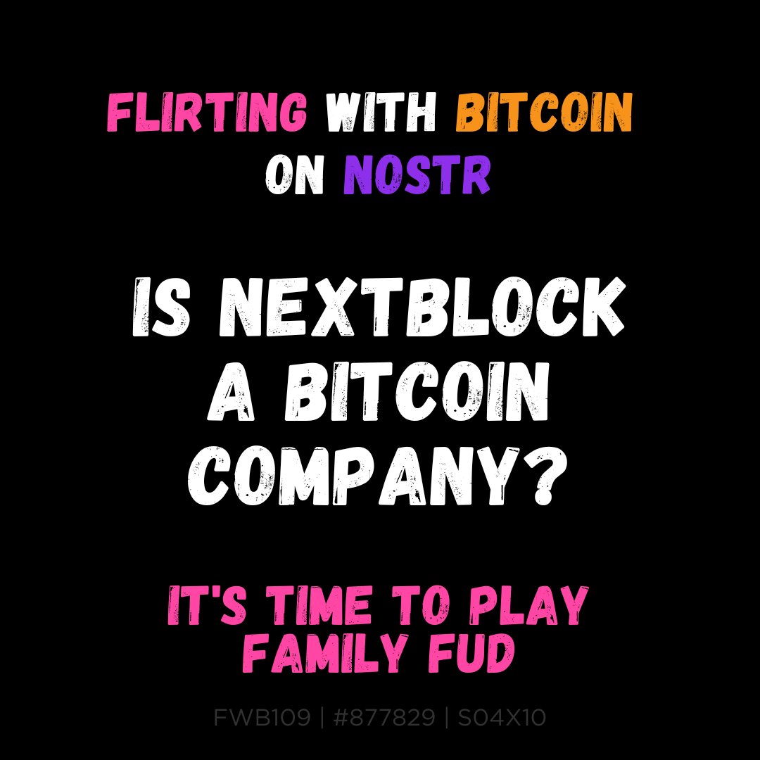 NEW EPISODE DROP  

<a href="/MsMandana/">Mandana Yousefi</a> &amp; <a href="/onesien/">⚡Ian Reis | flirtingwithbitcoin.com</a> dig into what makes a company a "#Bitcoin  company"? 

Does it help or hurt when spreading the word? 

Listen now anywhere you get your #podcasts ! 

#Startups #nextblock #FlirtingWithBitcoin

fountain.fm/episode/yo0Bq5…