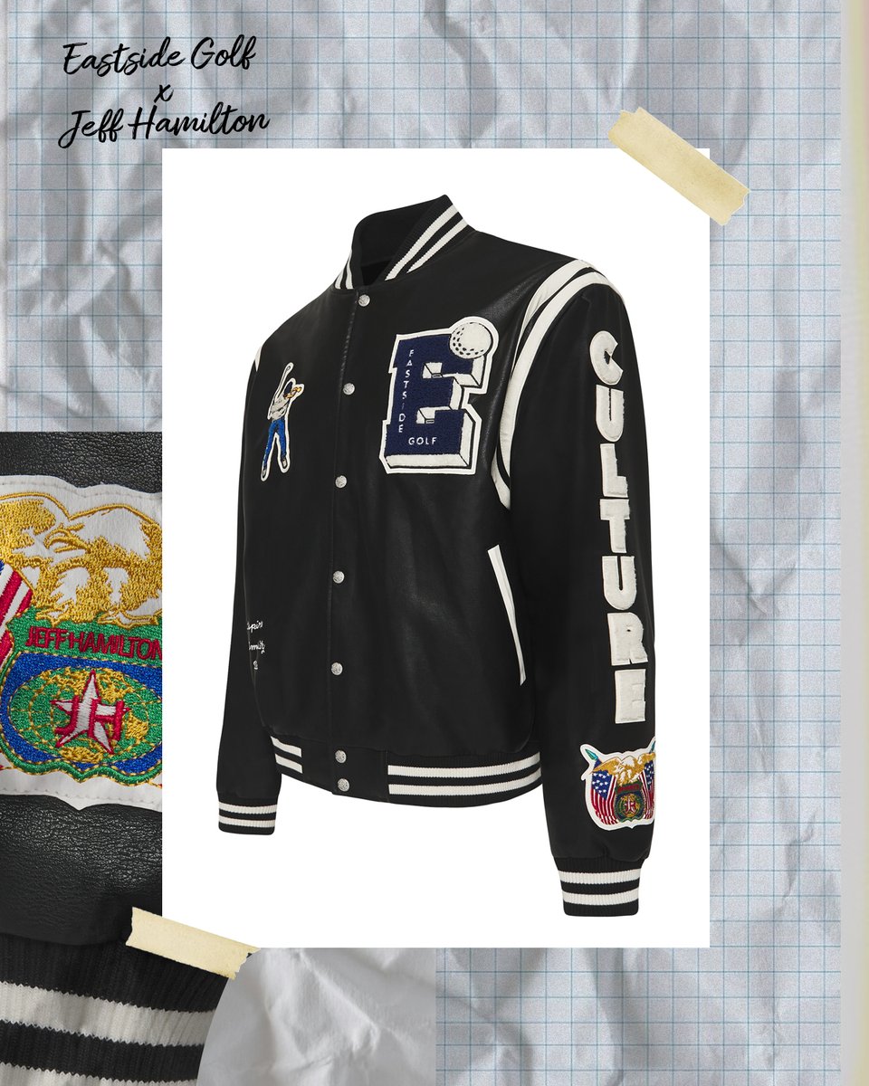 EastsideGolf's tweet photo. When legendary craftsmanship meets a fresh perspective. 🏌🏾‍♂️

Eastside Golf x Jeff Hamilton represents such an intersection, bringing together the progressive spirit of Eastside Golf with the storied legacy of Jeff Hamilton, renowned for his iconic jackets worn by the greats. 🏆 https://t.co/qE6sYPiVQt