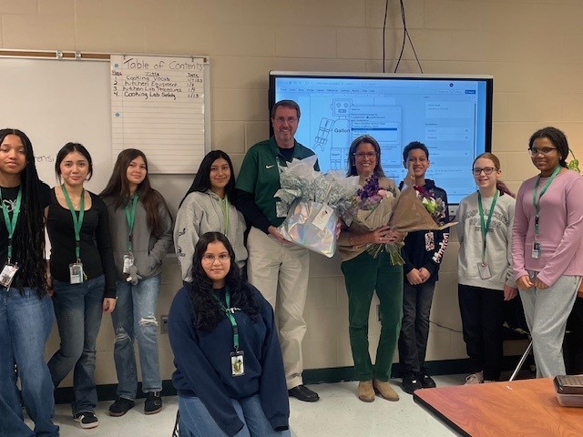Congratulations to <a href="/CardiffColts/">Cardiff Junior High</a> Campus Teacher of the Year, Ms. Jeanette O'brien, Principles of Human Services teacher. As a long-time member of this faculty, she continues to demonstrate her ongoing commitment and dedication to students and our school. Well deserved!