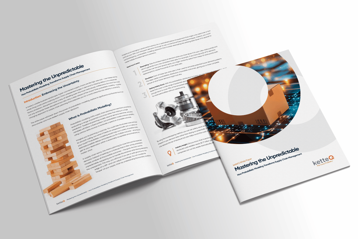 kette_Q's tweet image. 𝗠𝗮𝘀𝘁𝗲𝗿𝗶𝗻𝗴 𝘁𝗵𝗲 𝗨𝗻𝗽𝗿𝗲𝗱𝗶𝗰𝘁𝗮𝗯𝗹𝗲 is here!
Discover how probabilistic modeling, powered by ketteQ’s PolymatiQ™ solver, transforms supply chain planning.
🔗 Download now: hubs.li/Q033MFc-0
#SupplyChainInnovation #ProbabilisticModeling #ketteQ