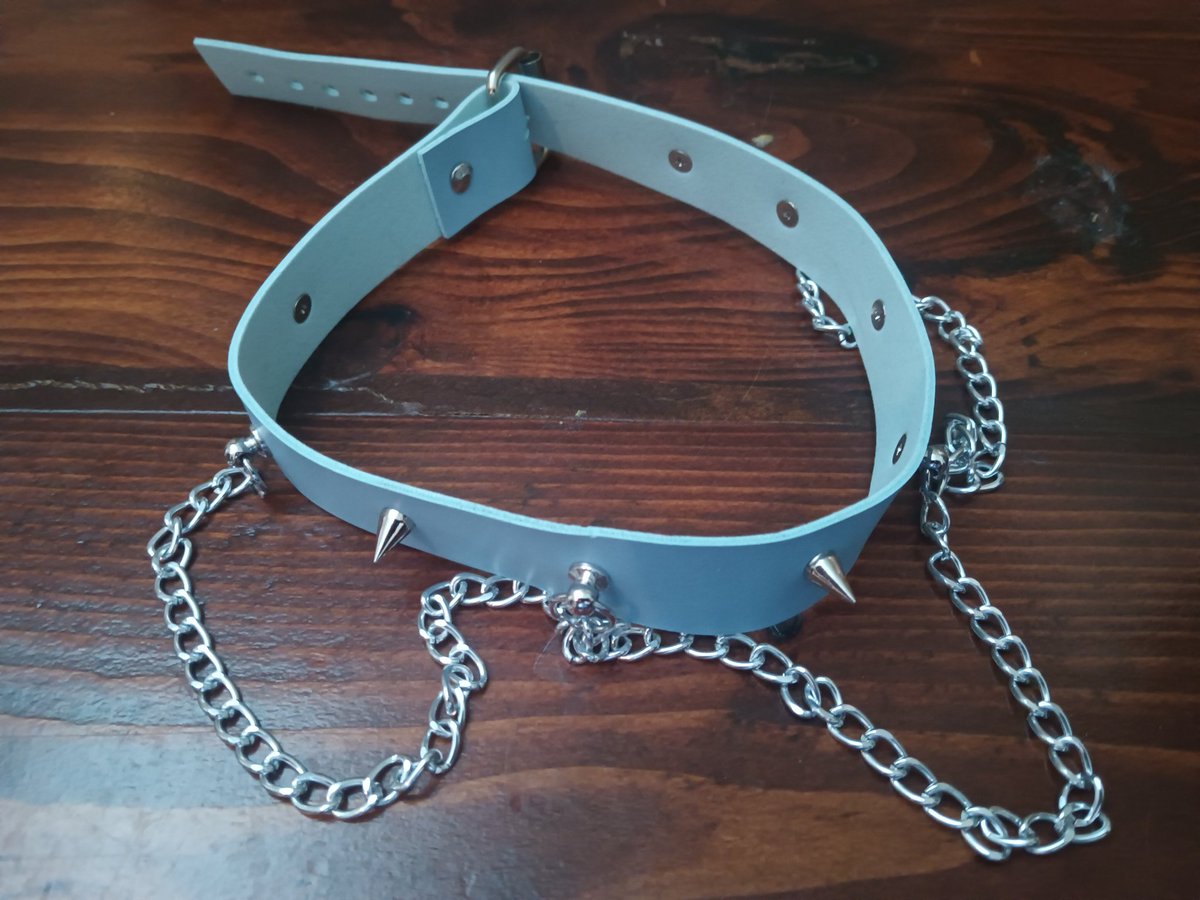 PunkPupThePound's tweet photo. Some fun little collars I've made! ;3c 
.
.
.

#bdsmِ #kink #pupplay #humanpup #leather #punk https://t.co/dIqoQbSzZa